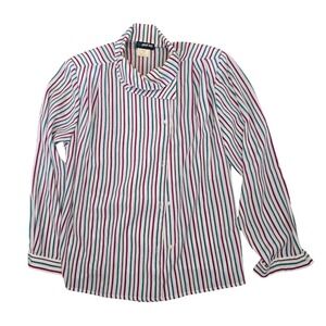 Panther VTG Striped Long Sleeve Collared Button‎ Down Shirt Size 13/14 Top
